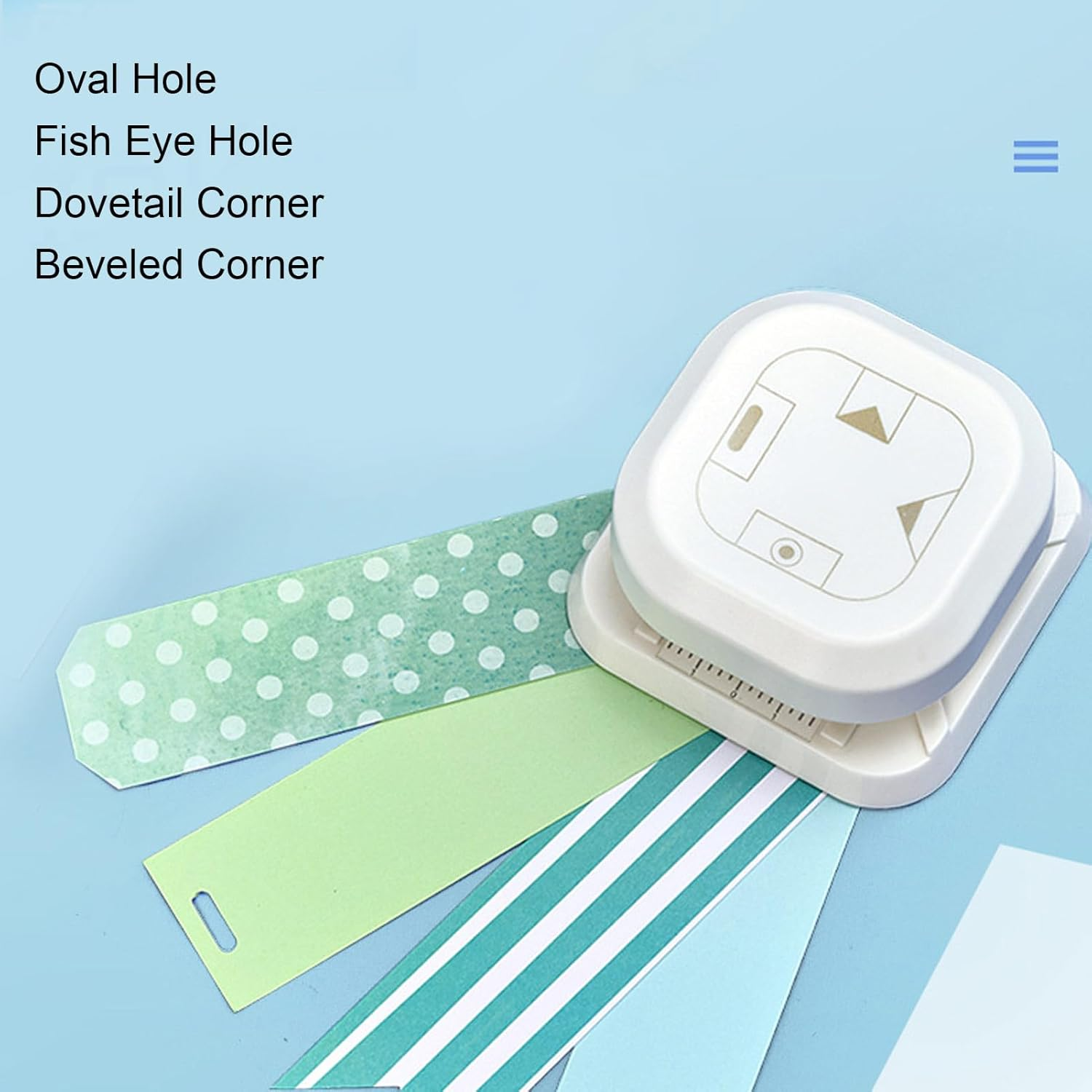 Corner Punch, 3-In-1 Hole Punch and Cutter for Paper Crafts, Scrapbooking, DIY Projects with Bottom Storage for Cleanup, ABS Material, Suitable For image number 1