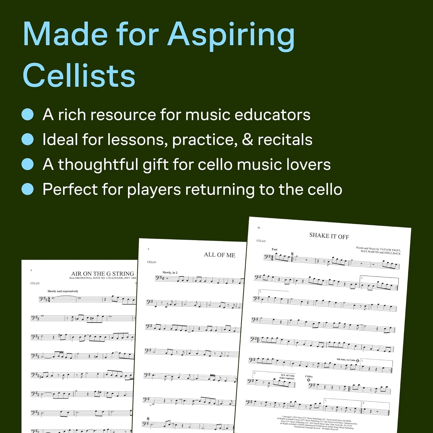 First 50 Songs You Should Play on Cello: a Must-Have Collection of Well-Known Songs, Including Many Cello Features image number 4