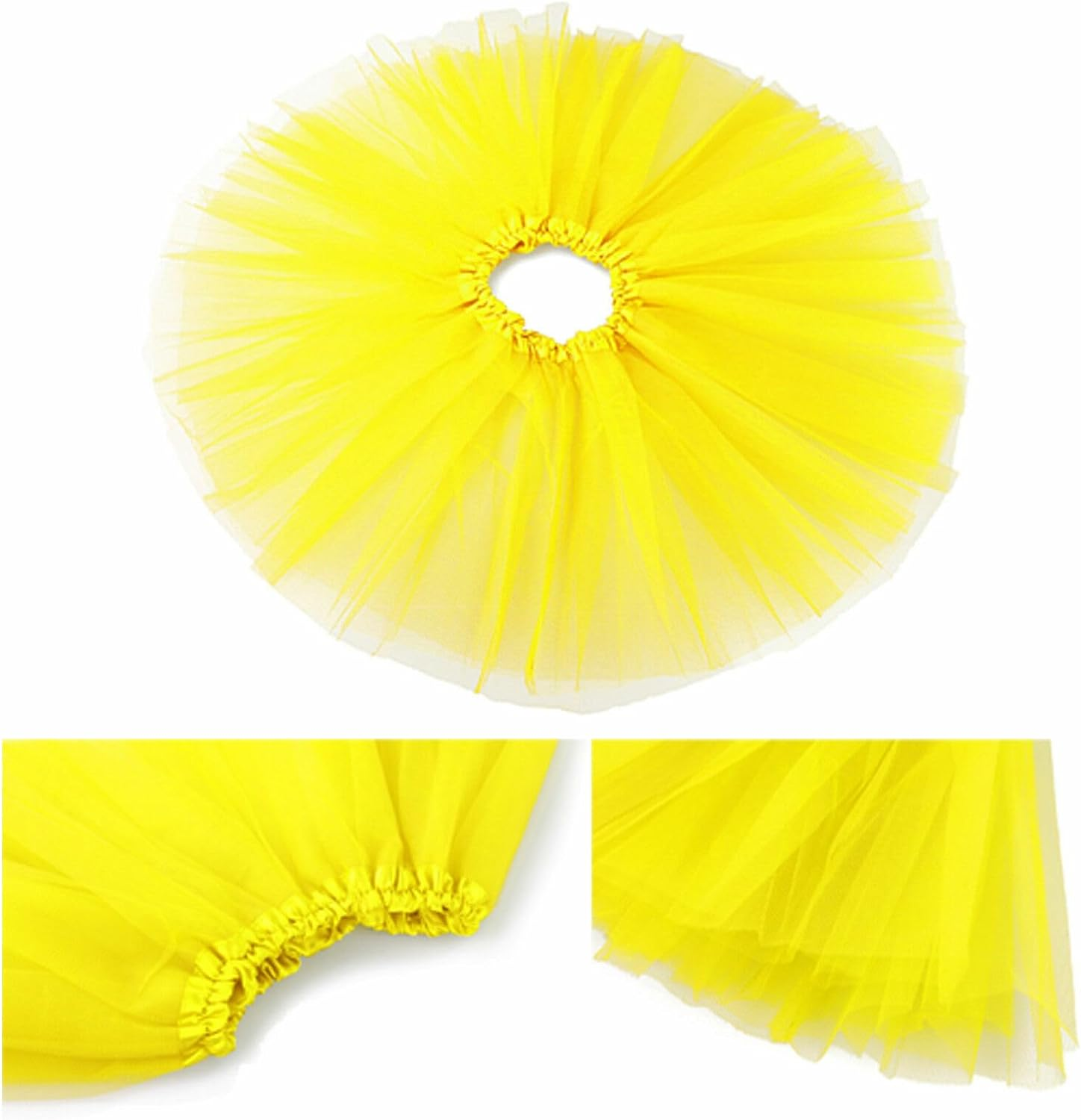 Women Adults Girls Elegant Polyester Tutu Skirt Princess Dressup Party Costume Ballet Dancewear - 3-Layer Design, Adjustable Waist - Adult and Kids Sizes Purple image number 1