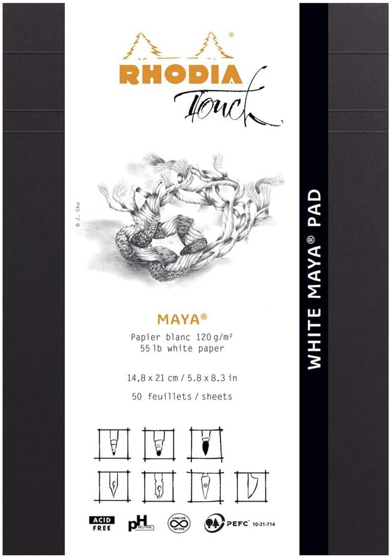 Rhodia Touch Collection A5 Cross Dot Maya Pad, Grey