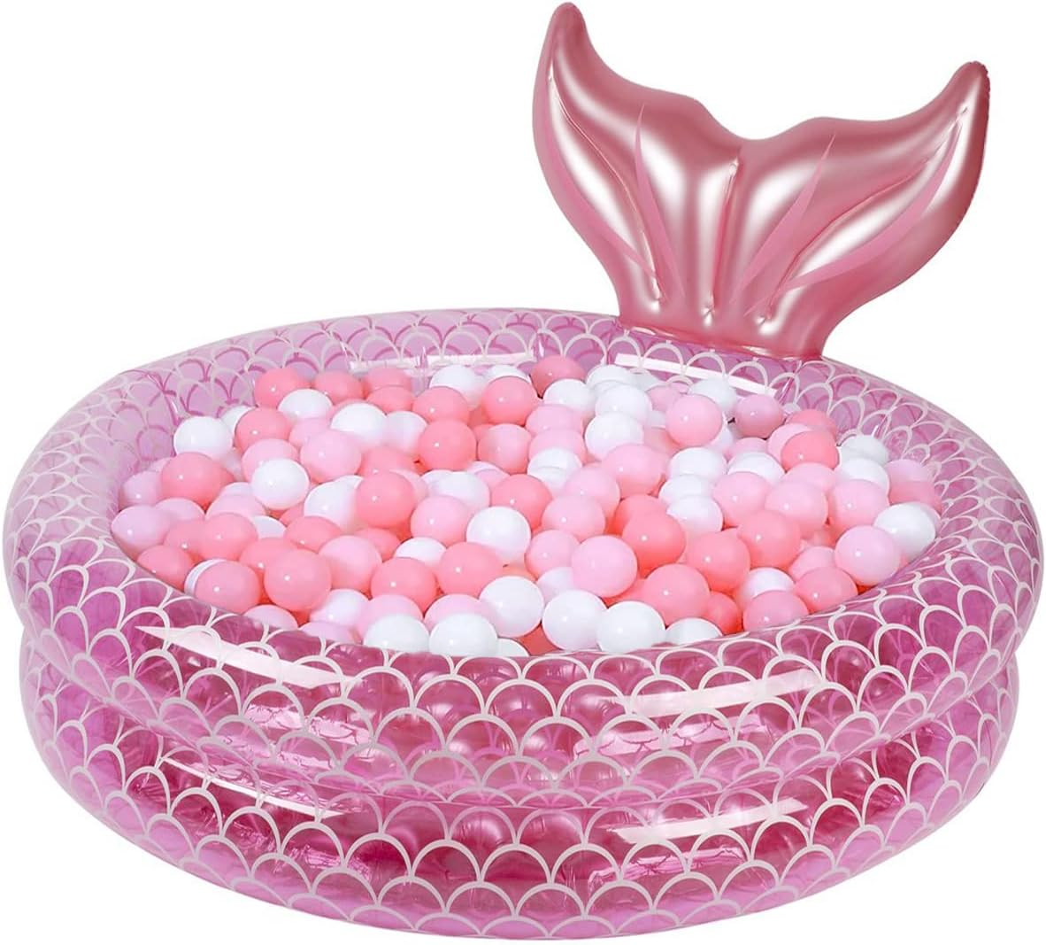 Inflatable Backyard Kiddie Pools Mermaid, Garden round Swimming Pool for Kids, Kiddie Paddling Pool Indoor&Outdoor Toddler Water Game Play Center in Summer (47 Inch) image number 4