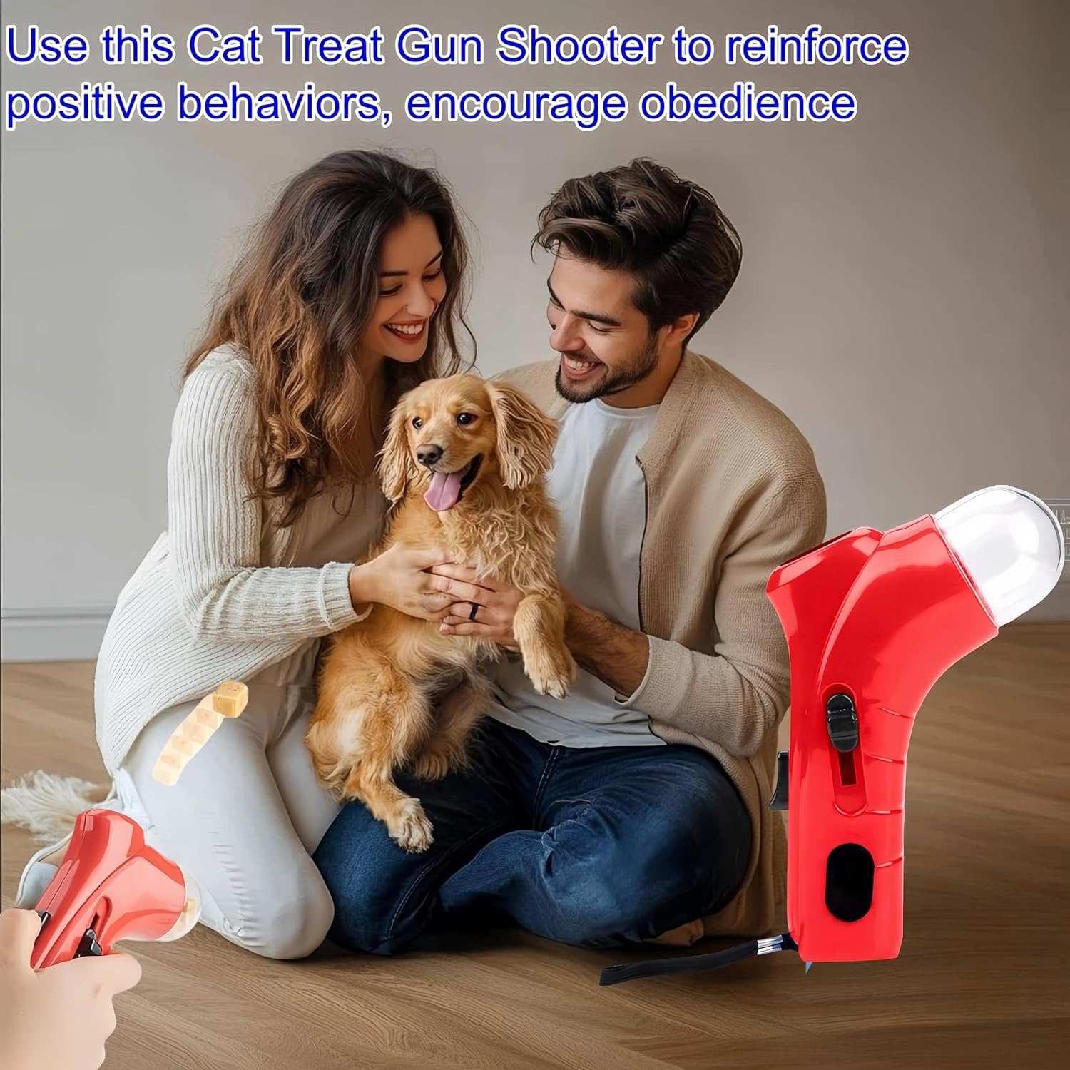 Interactive Dog Toys for Boredom Interactive Cat Treat Gun Handheld Dog Enrichment Puzzle Feeder Pet Snack Dispenser for Home Outdoor image number 3