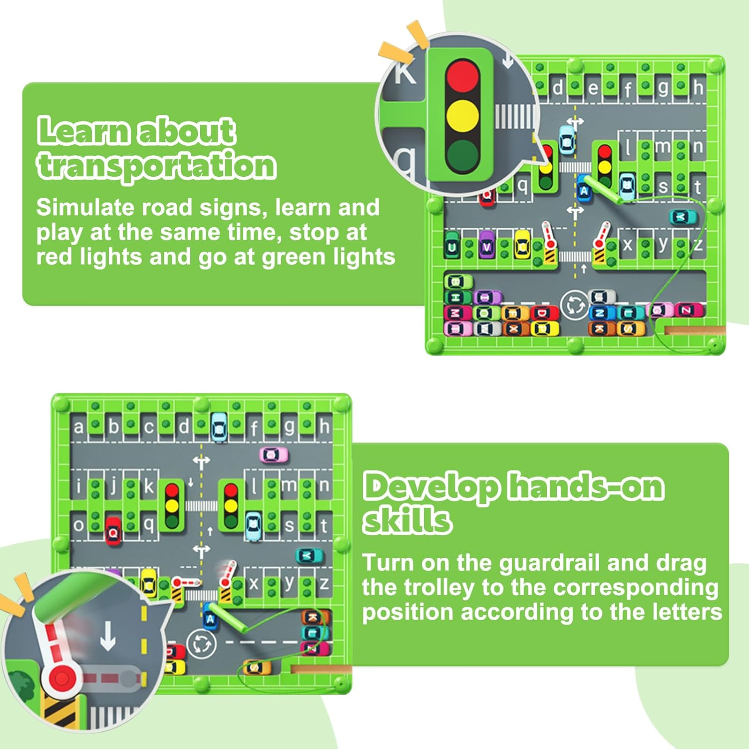 Magnetic Alphabet Maze,Montessori Toys,Alphabet Puzzle Toddler Toys for Ages 3-4,Sensory Toys Fine Motor Skills,Birthday Gifts for Kids image number 4