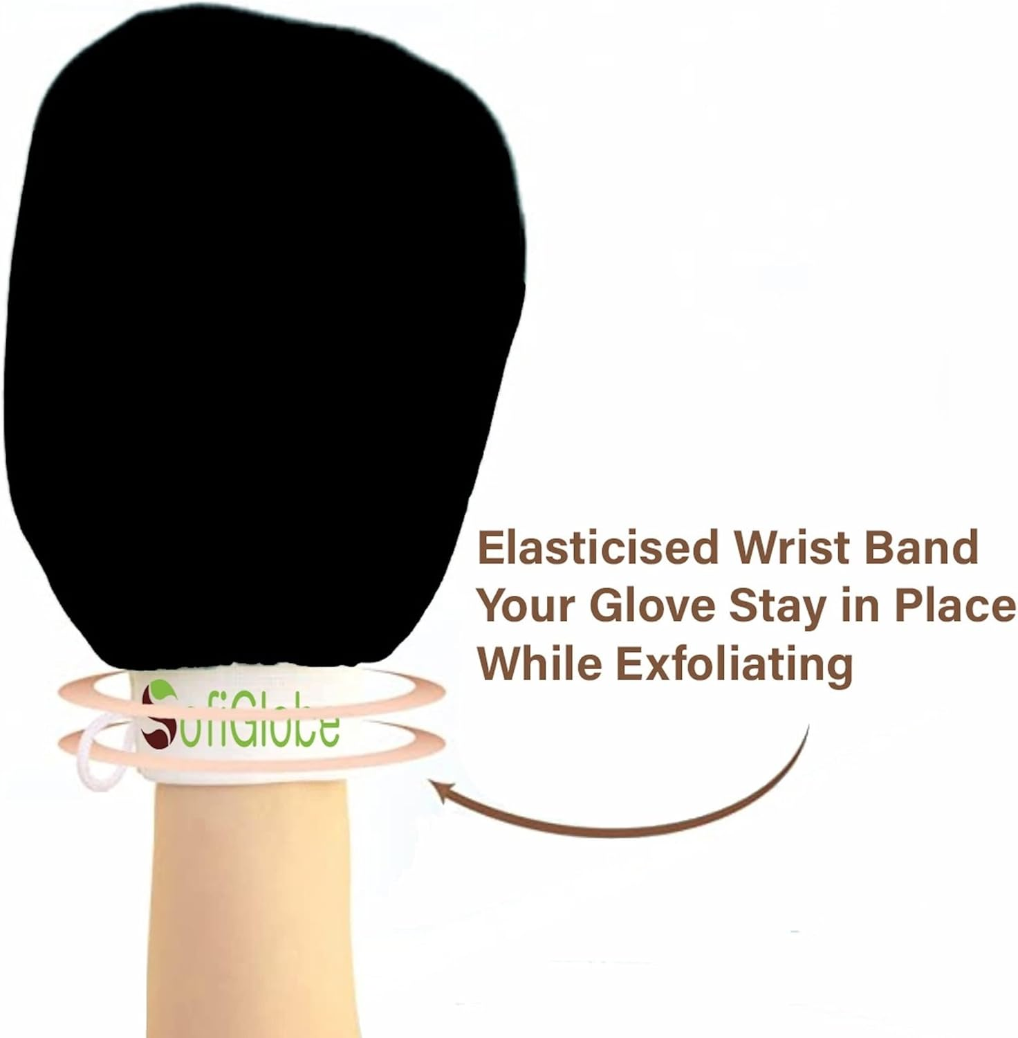 Exfoliating Glove Kessa, Natural Skin Scrub Glove, Kessa Hammam and Spa Glove, Body Exfoliating Glove, Body Scrub Glove for Men and Women. image number 3