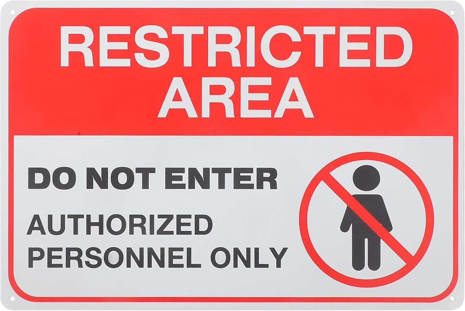 Gatuida Do Not Enter Warning Sign - Iron Safety Caution Sign For, Garden, Office, Indoor Outdoor Use, 11.8" X 7.9"