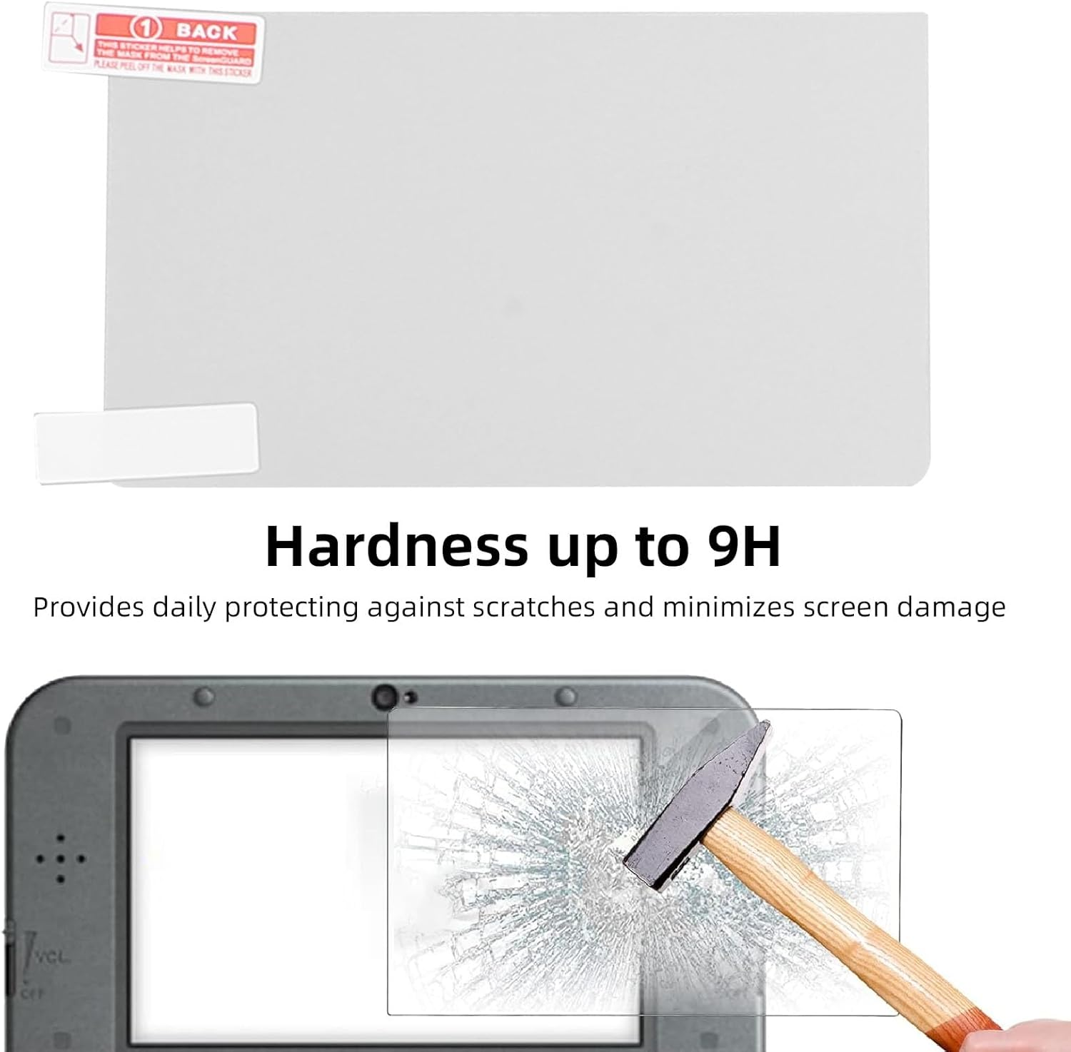 3 Set Screen Protector for New 3DS XL/LL, 9H Hardness PET Film anti Scrach, Ultra Clear anti Blue Light image number 6