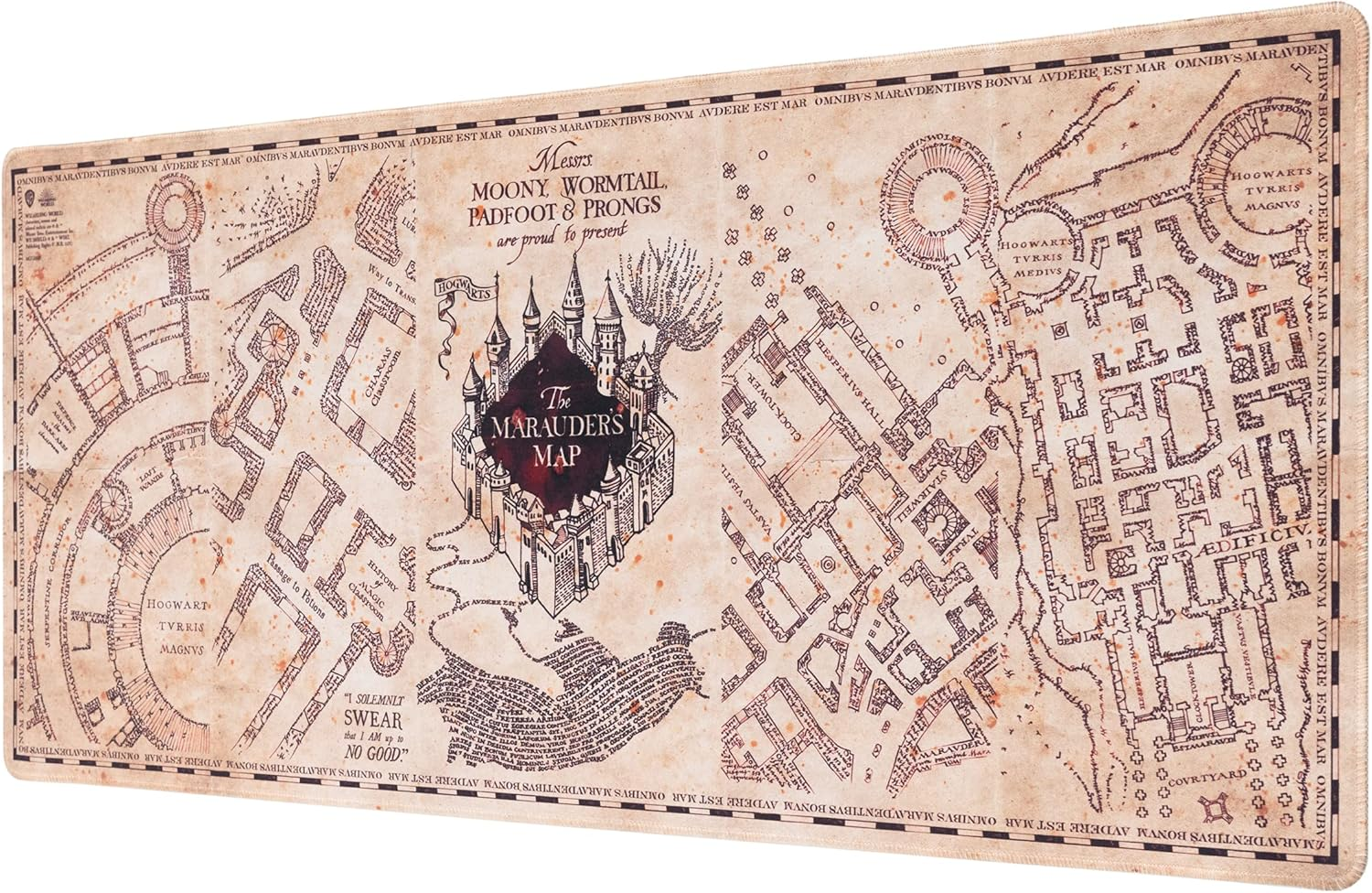 Grupo Erik Harry Potter the Marauder'S Map XXL Mouse Mat - Desk Pad - 31.5 Inch X 13.78 Inch Non-Slip Rubber Base Mouse Pad, Gaming Mouse Pad, Keyboard Mouse Mat - Harry Potter Gifts - Jurassic Park Yellow image number 7