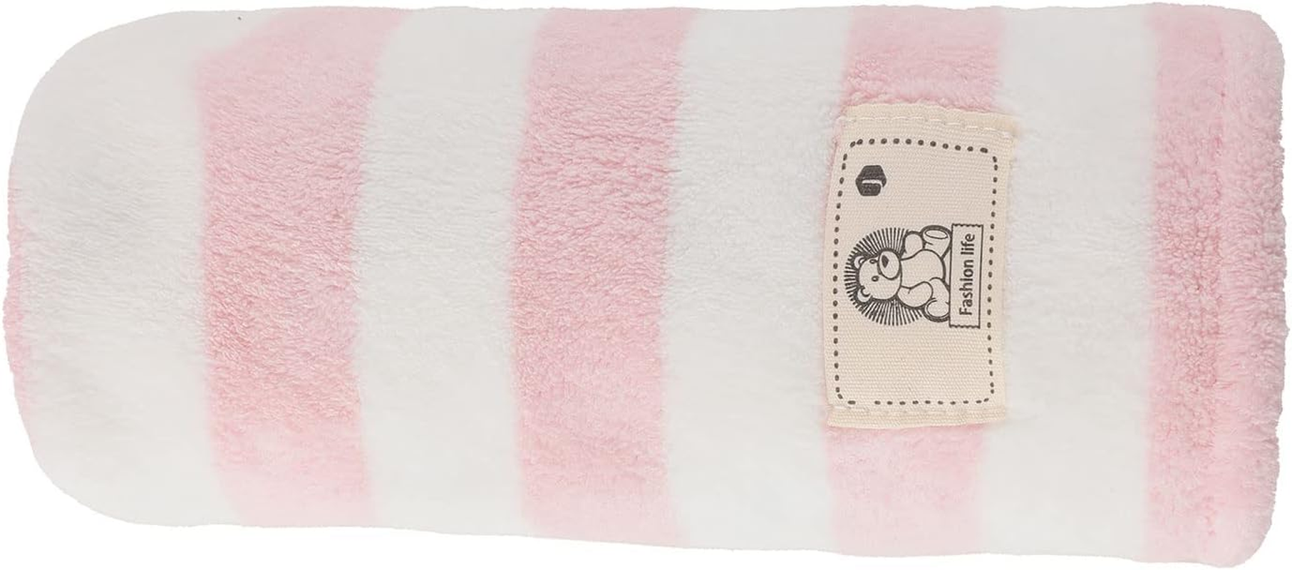 Fast Drying Hair Turban Towel White / Pink One Size image number 4