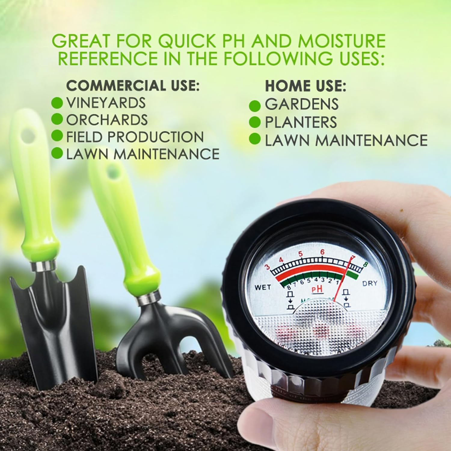 Gain Express Soil Ph & Moisture Meter 295Mm Long Electrode