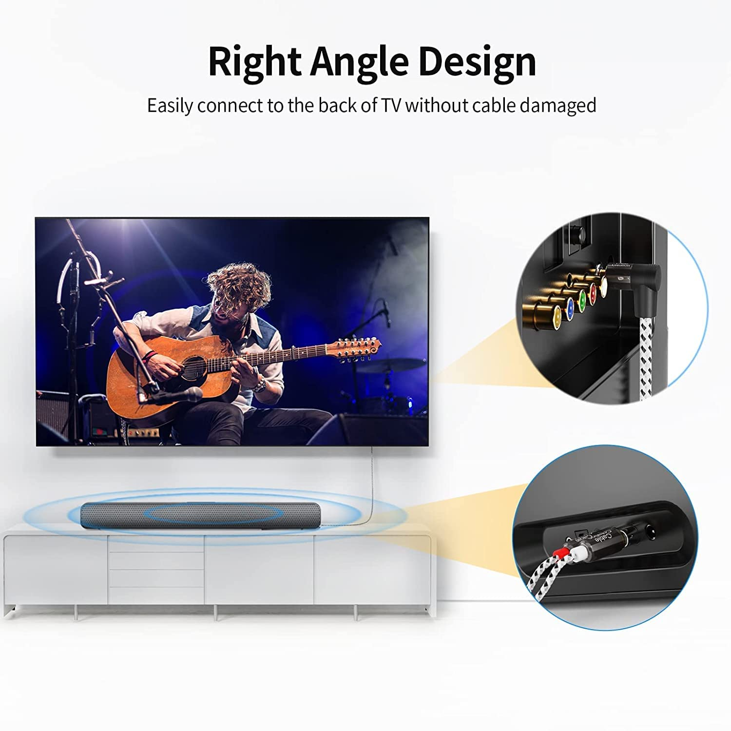 3.5Mm to RCA Cable,Cablecreation 6 Feet Angle 3.5Mm Male to 2RCA Male Auxiliary Stereo Audio Y Splitter Gold-Plated for Smartphones, MP3, Tablets, Speakers,Home Theater,Hdtv,2M image number 4