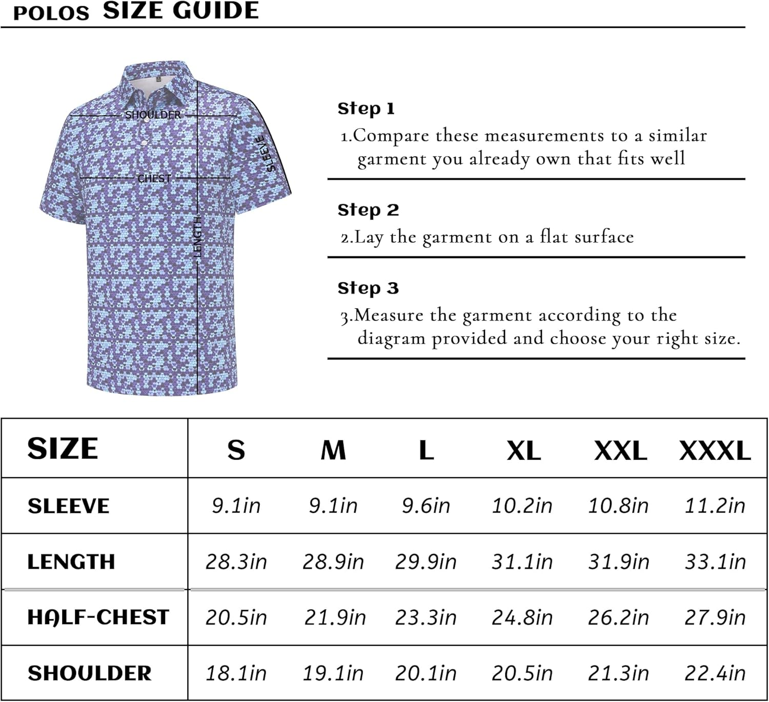 Men'S Golf Polo Shirts Funny Golf Shirts for Men Performance Moisture Wicking Quick Dry Athletic Short Sleeve Shirts image number 3