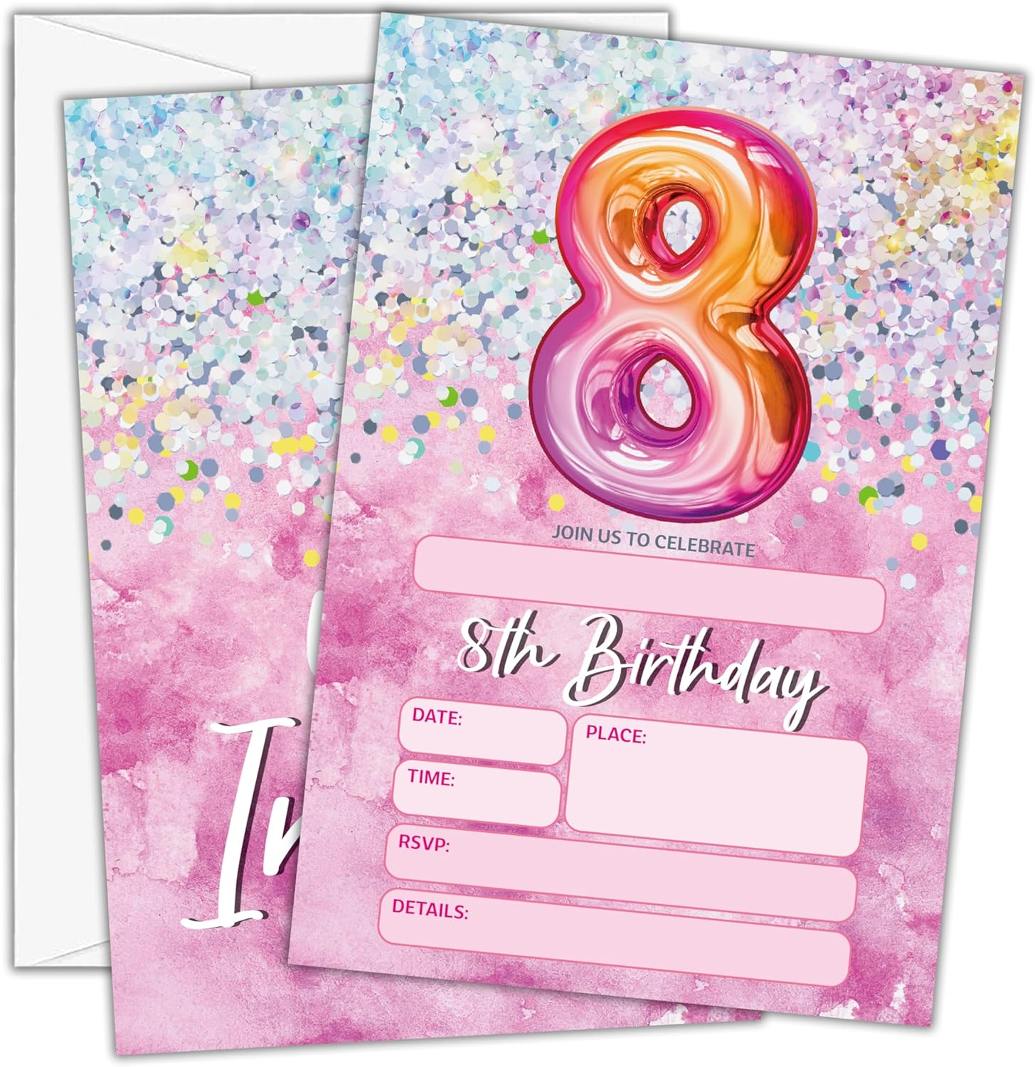 Birthday Invitations - Building Blocks Birthday Invites with Envelopes(25-Count) - Stacking Block Bricks Fill-In Party Invite Cards for Boys Girls Party Supplies Favors - A19 image number 2