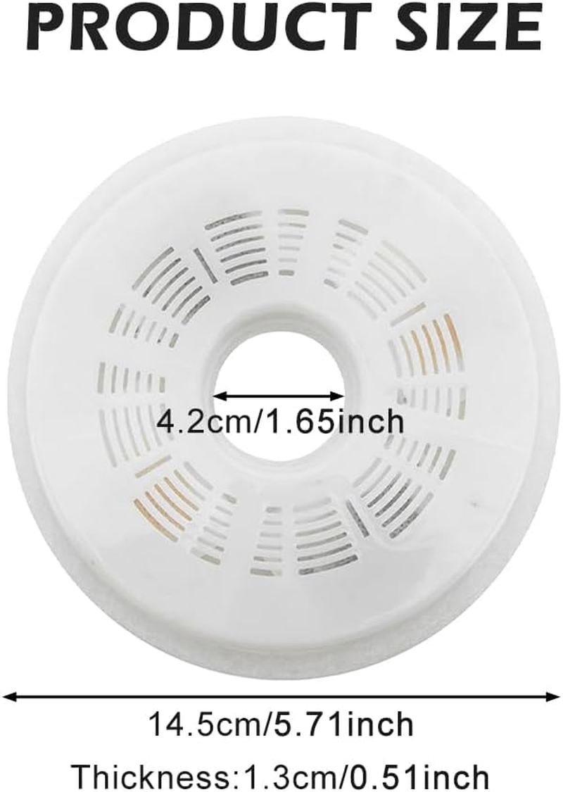 6 Pack Replacement Water Filters, Standard Pet Water Fountain Filters Compatible with Most Cat and Pet Fountain image number 1