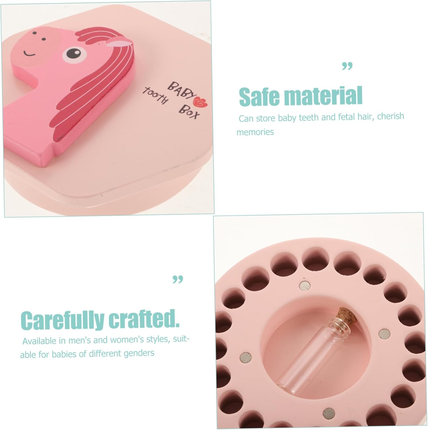 Cute Tooth Fairy Box Wooden Tooth Keepsake Storage Collection Box for Boys and Girls for Boys Girls image number 6