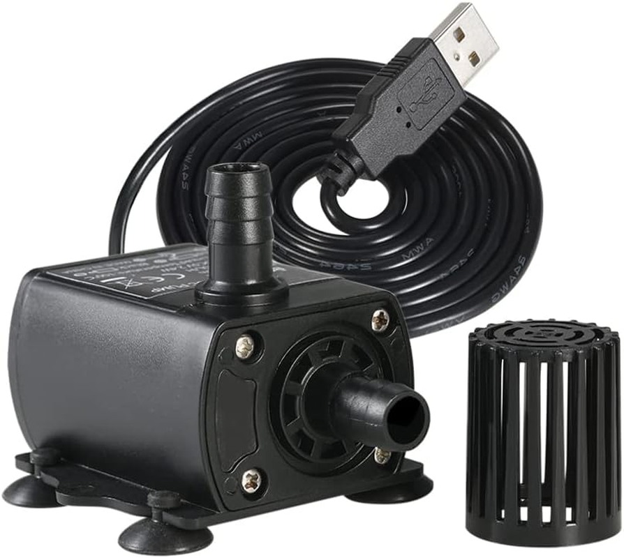 Eacam Ultra-Quiet Mini USB DC5V 4.8W 300L/H Lift 300Cm Brushless Water Pump Waterproof Submersible Fountain with Flow Adjustment Function image number 1