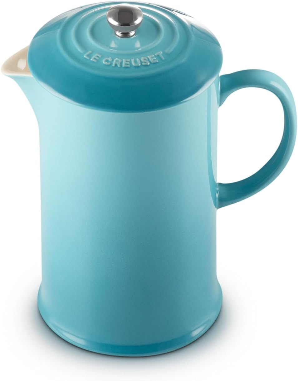 Le Creuset Stoneware Cafeti&egrave;re French Press with Stainless Steel Plunger, 1 Litre, Serves 3-4 Cups, Bamboo, 60706084080003