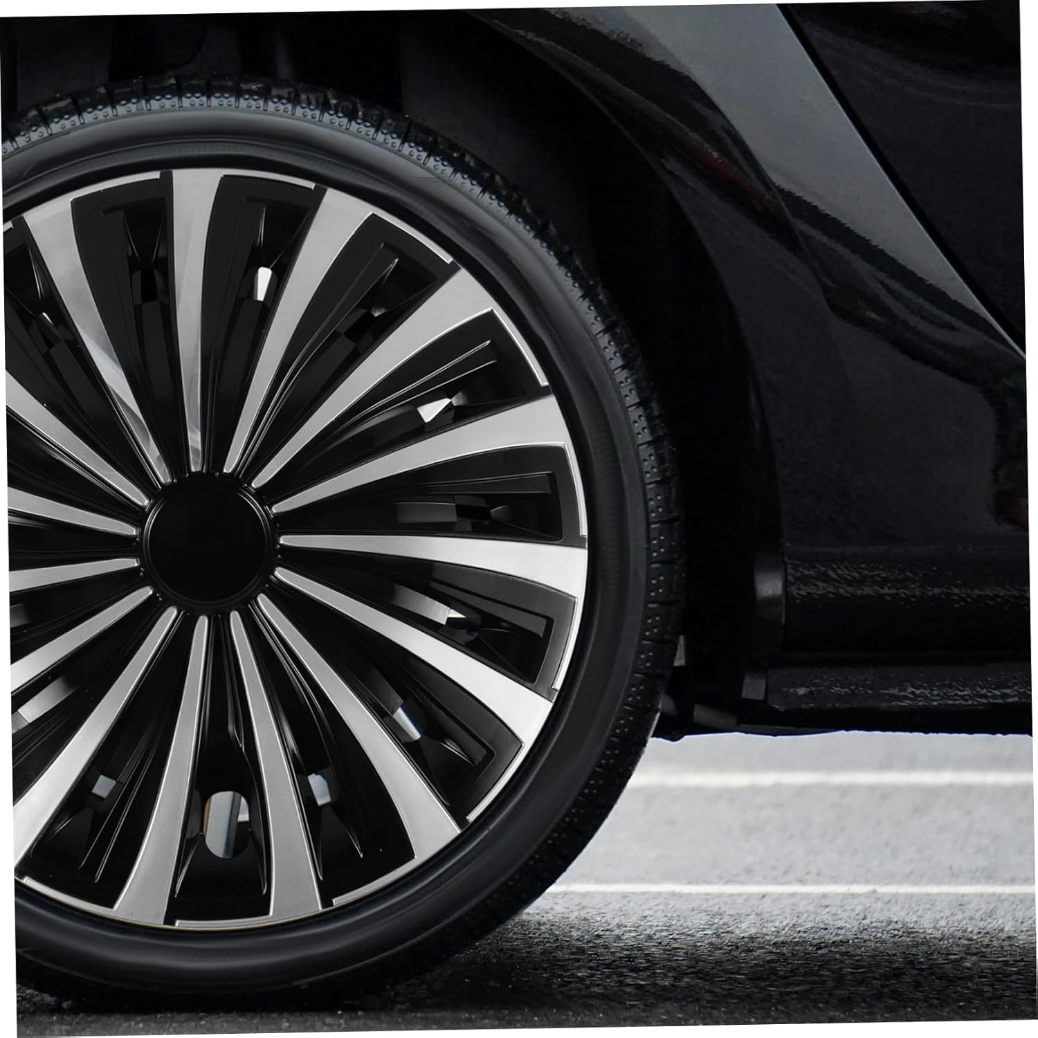 Car Hub Cap Decorative Wheel Hubcaps Cover Steel Automotive Accessory for Car Wheel Rim Protector Use image number 3