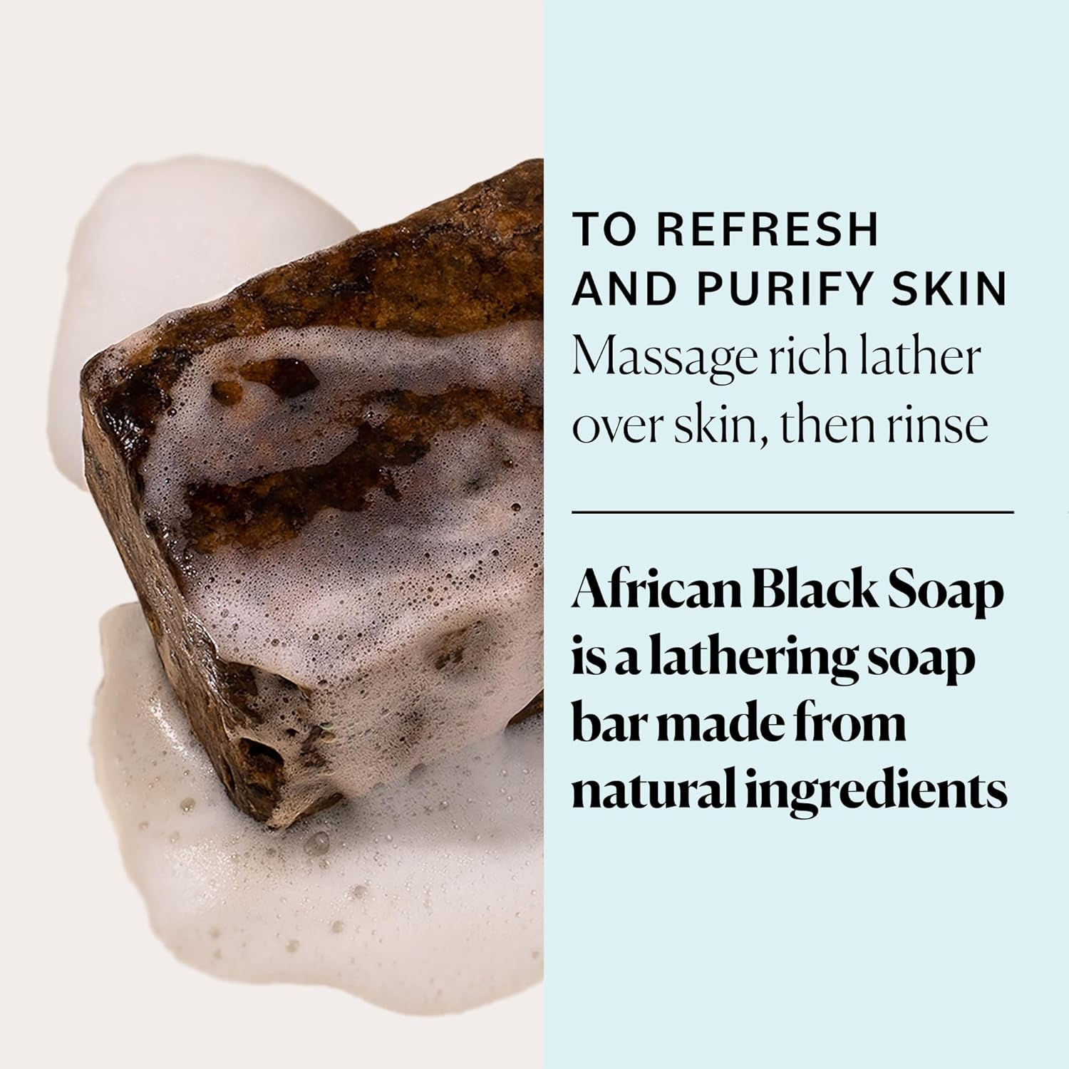 African Black Soap by Sky Organics I 1 Pack X 453 G I Raw Soap Ideal for Acne, Dry Skin, Face & Body Wash, Authentic Black Soap from Ghana with Cocoa, Shea Butter & Aloe image number 4