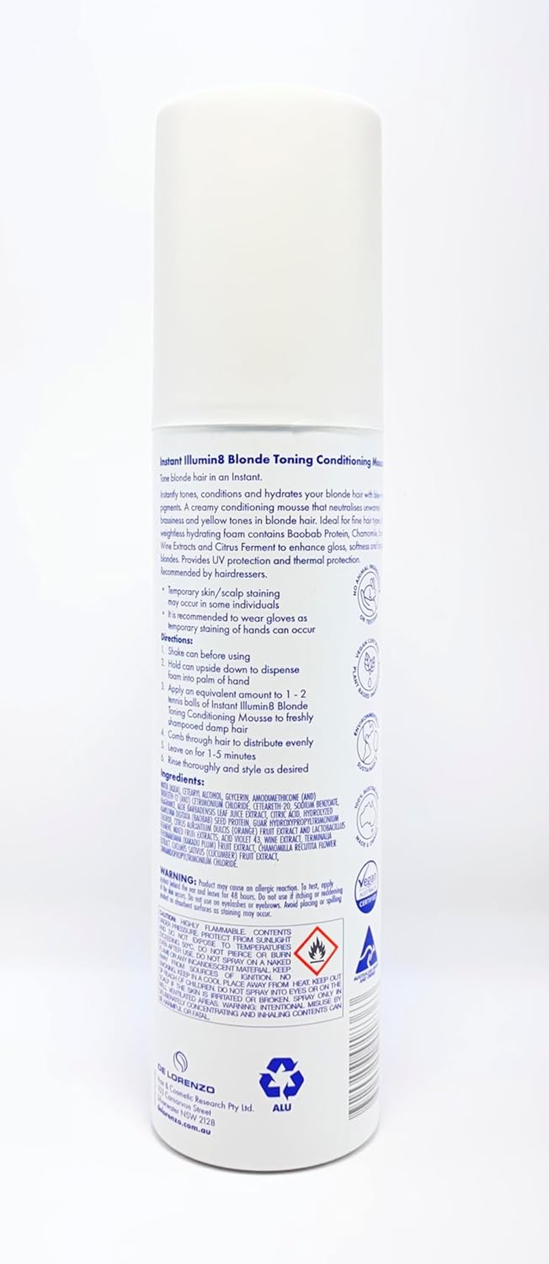 De Lorenzo Instant Illumin8 Blonde Toning Conditioning Mousse 250Ml image number 1