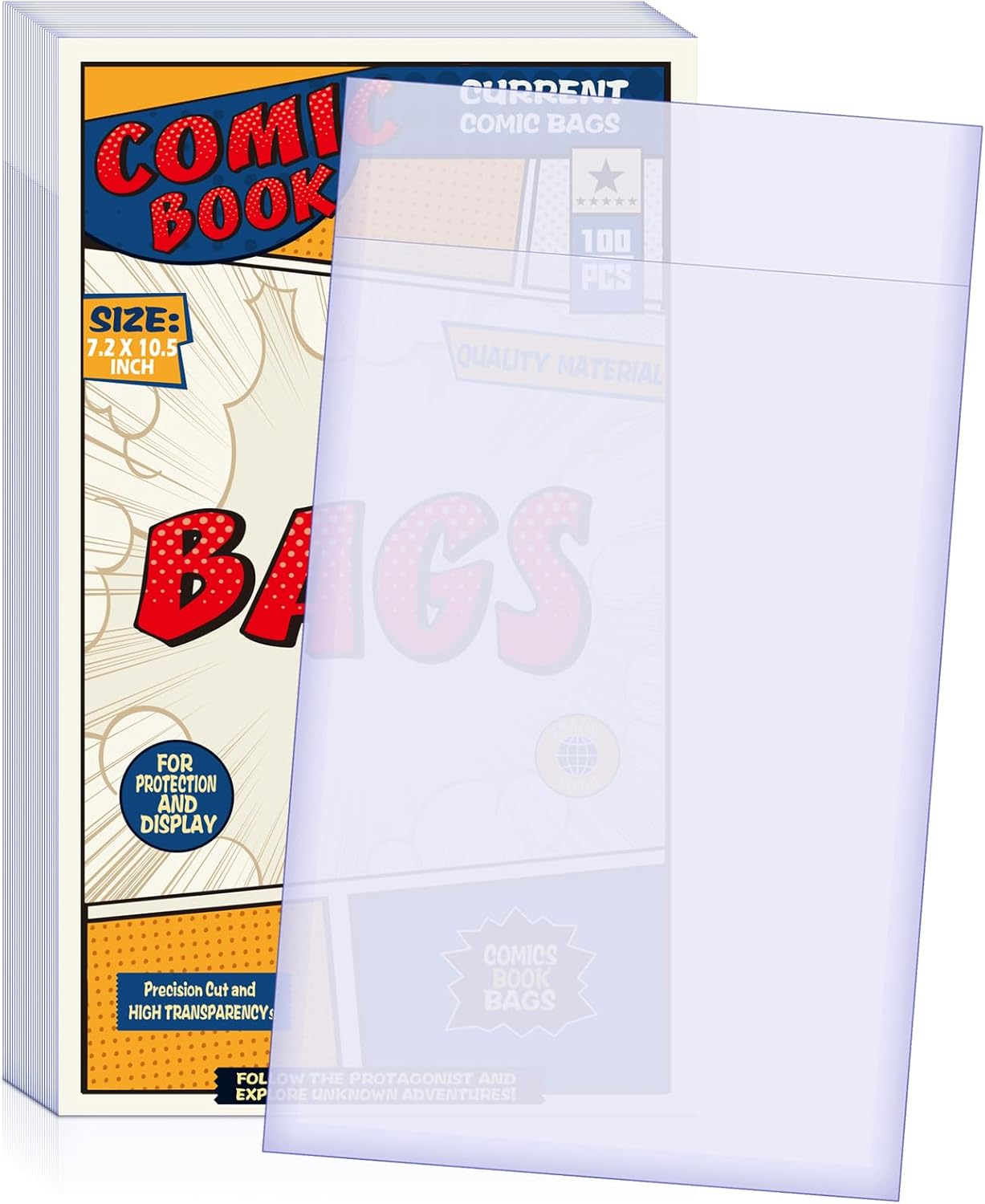 Leffis 100 Current Size Comic Boards - Thick and Durable Backing Boards for Regular Comics (Reusable) image number 5