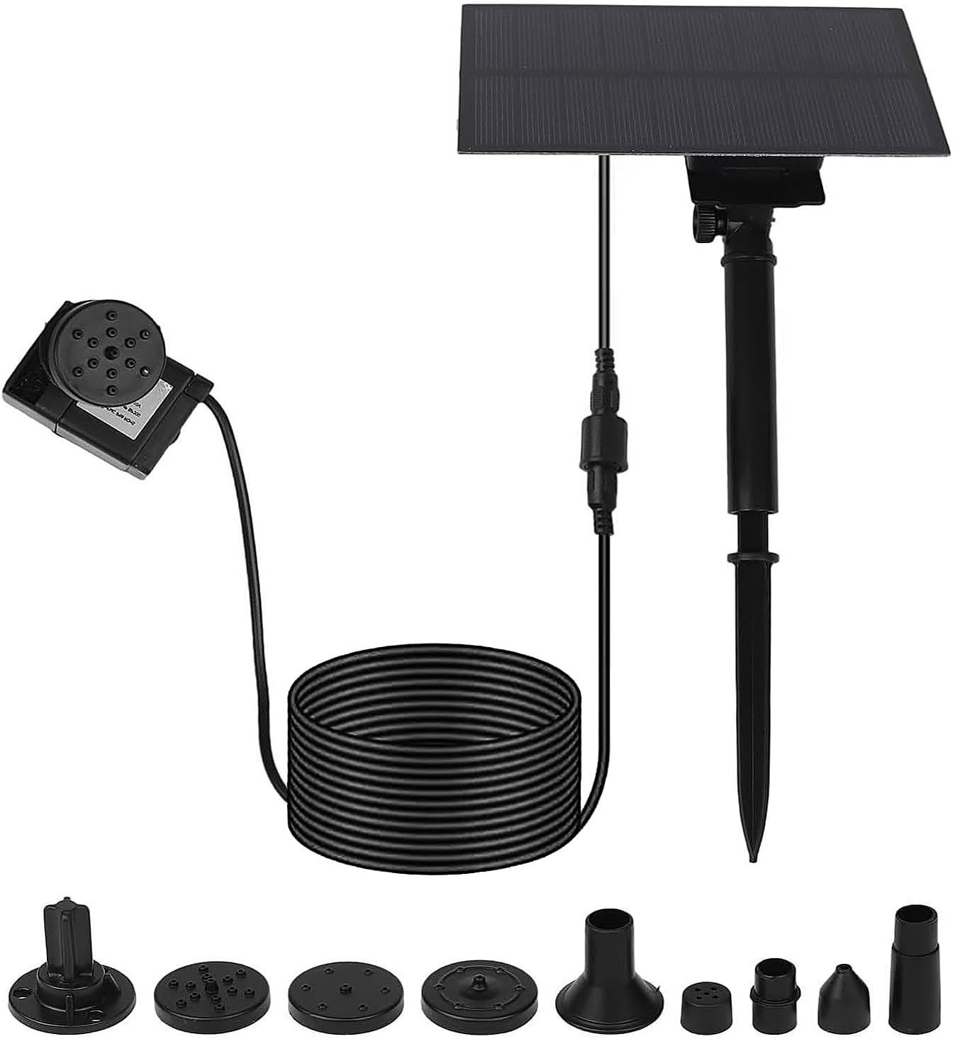 1.5W Solar Fountain Pump for Outdoor Water Features, Garden, Pond & Fish Tank | Solar-Powered Floating Water Pump with Multiple Nozzles for DIY Water Decoration, Pools & Backyard Landscaping image number 4