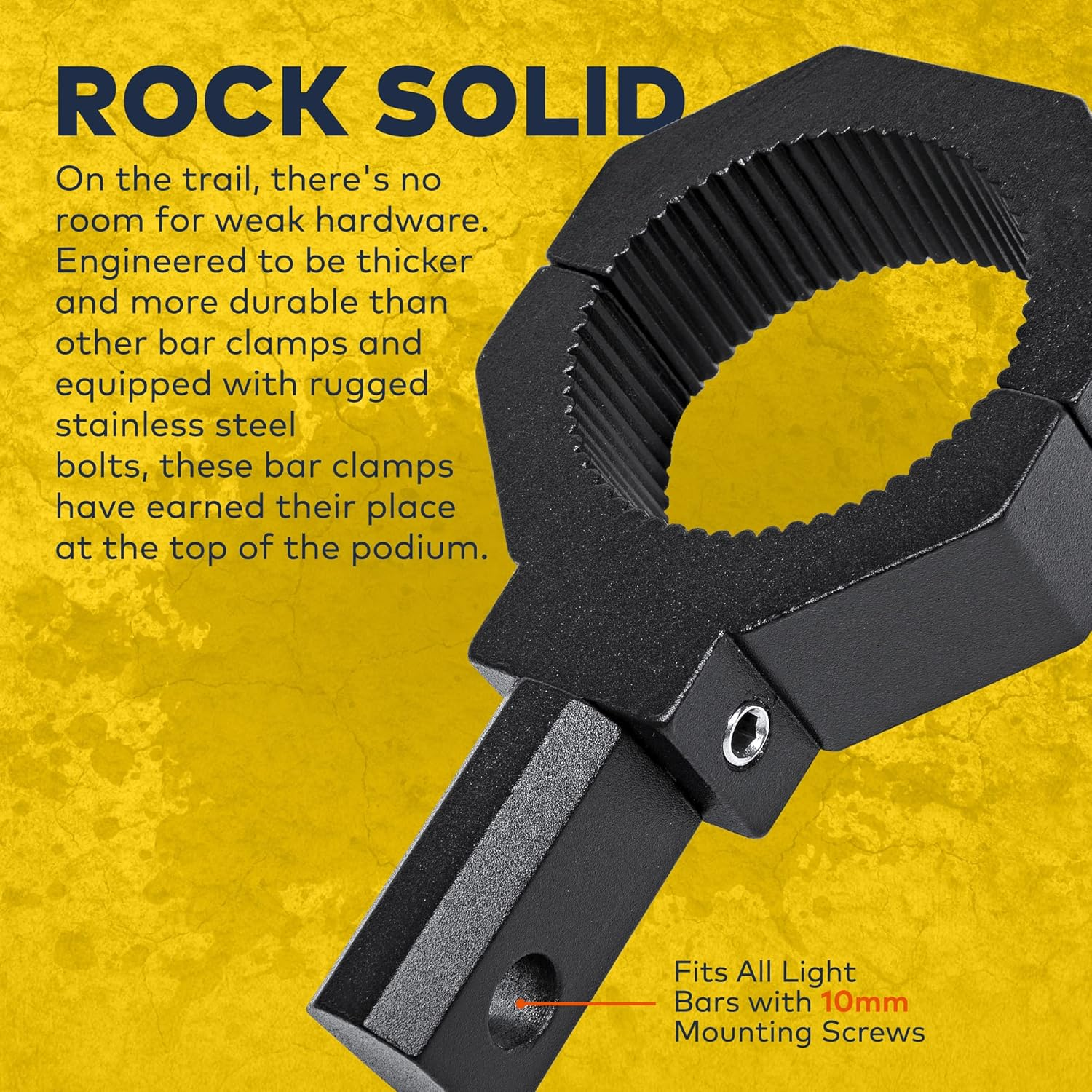 Off-Road ATV UTV Light Bar Mounts Mounting Bracket Bar Clamp Kits [1"/1.5"/1.75"/2" Inch] [360-Degree] [2 X Stud Size] [Aluminium] [2 Unit] Bull Bar Roll Bar Clamp Roll Cage Clamps Mount for ATV image number 5