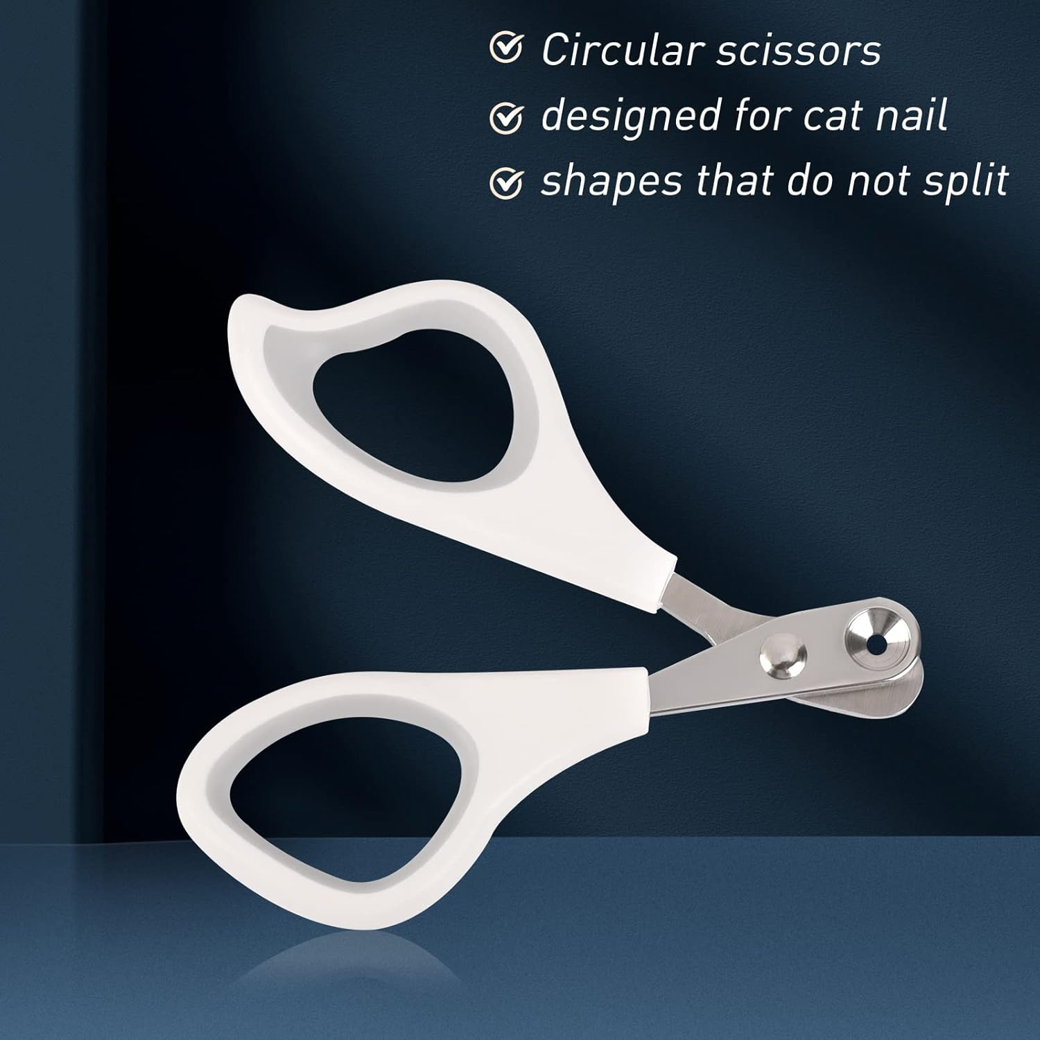KALIONE Cat Nail Clipper and Trimmers, Cat Claw Clippers, Professional Circular Cut Hole Cat Nail Trimmers Avoid over Cutting Pet Nail Clippers Grooming Tool for Cat image number 1