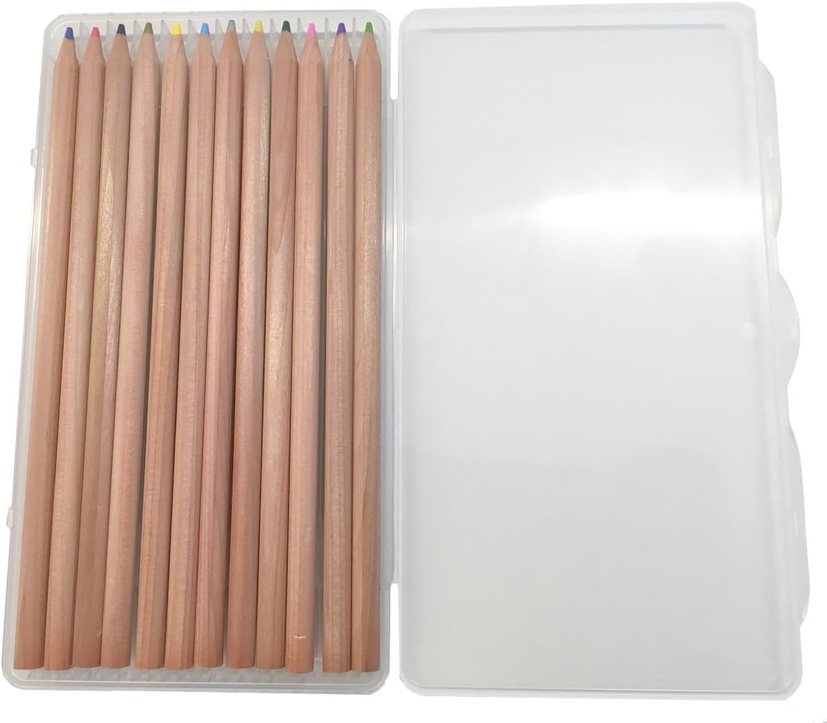 Nakabayashi Artem CP-TCS12-3P Transparent Colored Pencils Case for 12 Pens Pack of 3 image number 3