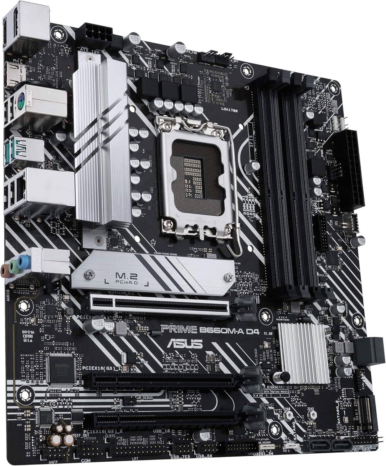 ASUS Prime B660M-A D4-CSM Intel LGA 1700 Matx Motherboard image number 2
