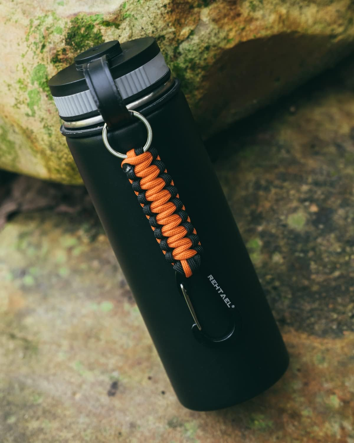 REHTAEL Paracord Keychain Carabiner for Men/Women, Military Braided Key Chain with Clip, Heavy Duty Key Lanyard for Backpack image number 2