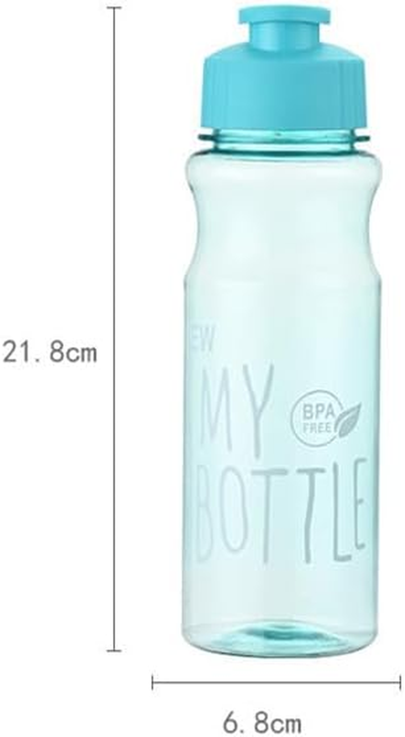 Water Bottles, 550Ml Sports Water Bottle, Shaker Bottle, Reusable Drinking Bottle with Flip Top Lids & Lanyards, Leakproof, BPA Free for Classrooms Gym Outdoor Sports Travel