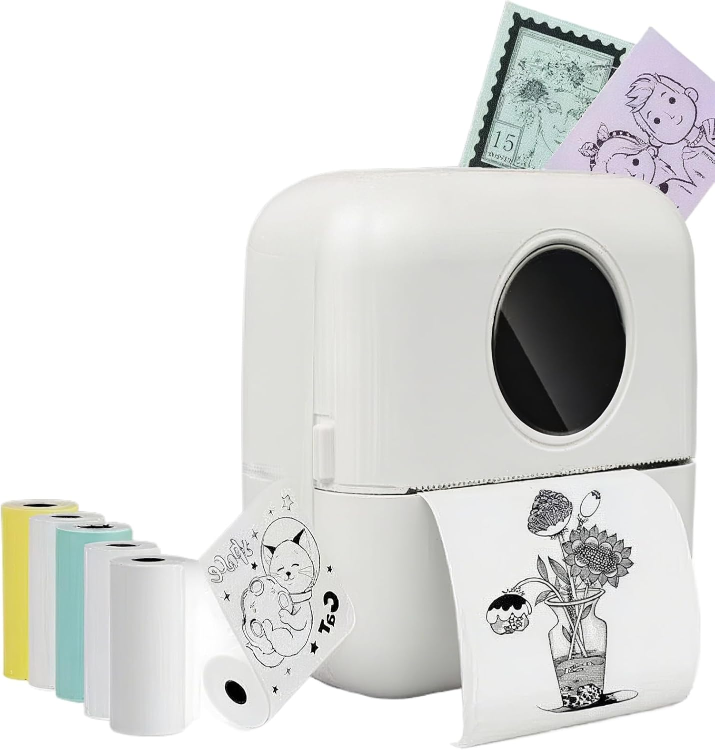 EAAMXUAN Portable Bluetooth Label Maker Machine with No Ink Thermal Printing | Wireless Sticker Printer for Home, Office & School Organization | DIY Labels for Journals, Notes, Kids Crafts image number 5