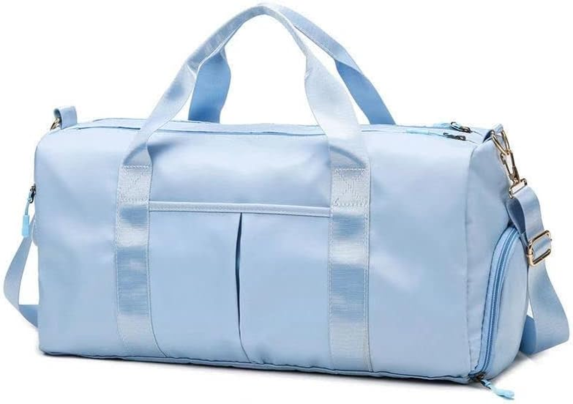 Men and Women'S Travel Bag with Shoe Compartment Sports Tote Gym Bag Weekender Overnight Shoulder Bag, Black, Large