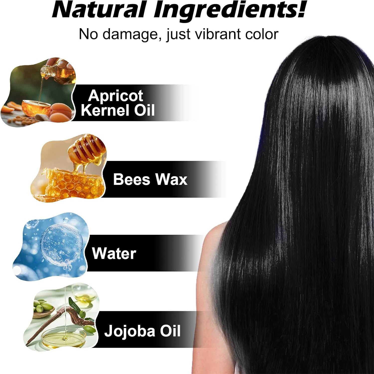 Lonstin Black Hair Colour Wax 100G &ndash; Temporary Washable Hair Dye Clay for Kids, Teens, Men & Women, Non-Sticky Hair Makeup for Cosplay, Halloween, Parties, Daily Styling and Colour Change image number 5