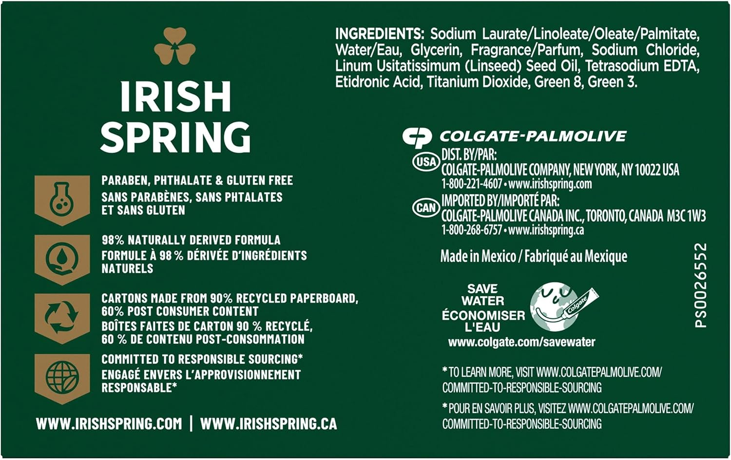 Irish Spring Deodorant Soap Original Bar, 3 Count 3.75 Ounce, 4 Packs, Total 12 Bars image number 5