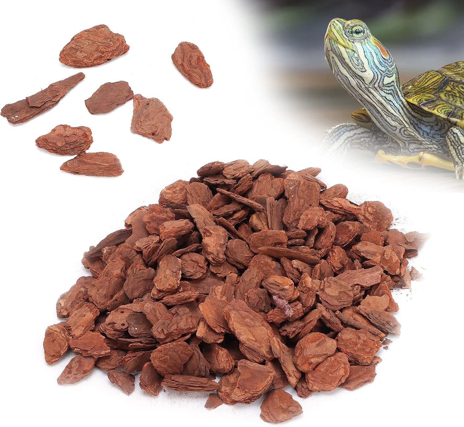 Bark Bedding, All Pine Bark Turtle Bedding Safe for Gardening for Reptile Life image number 5