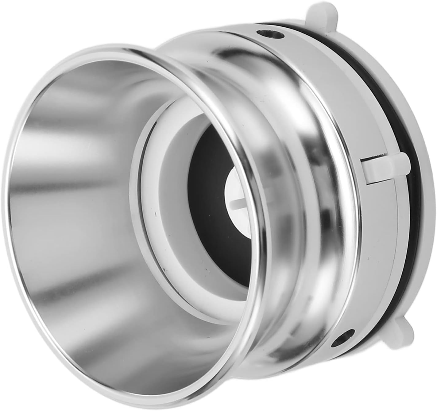 2 Nab Hub Adapters,10 Inch Opener Hub Adapter for Reel to Reel Tape Recorders, Aluminium Universal Reel Tape Recorder Accessories for Studer Revox, Akai, Teac, Silver White image number 3