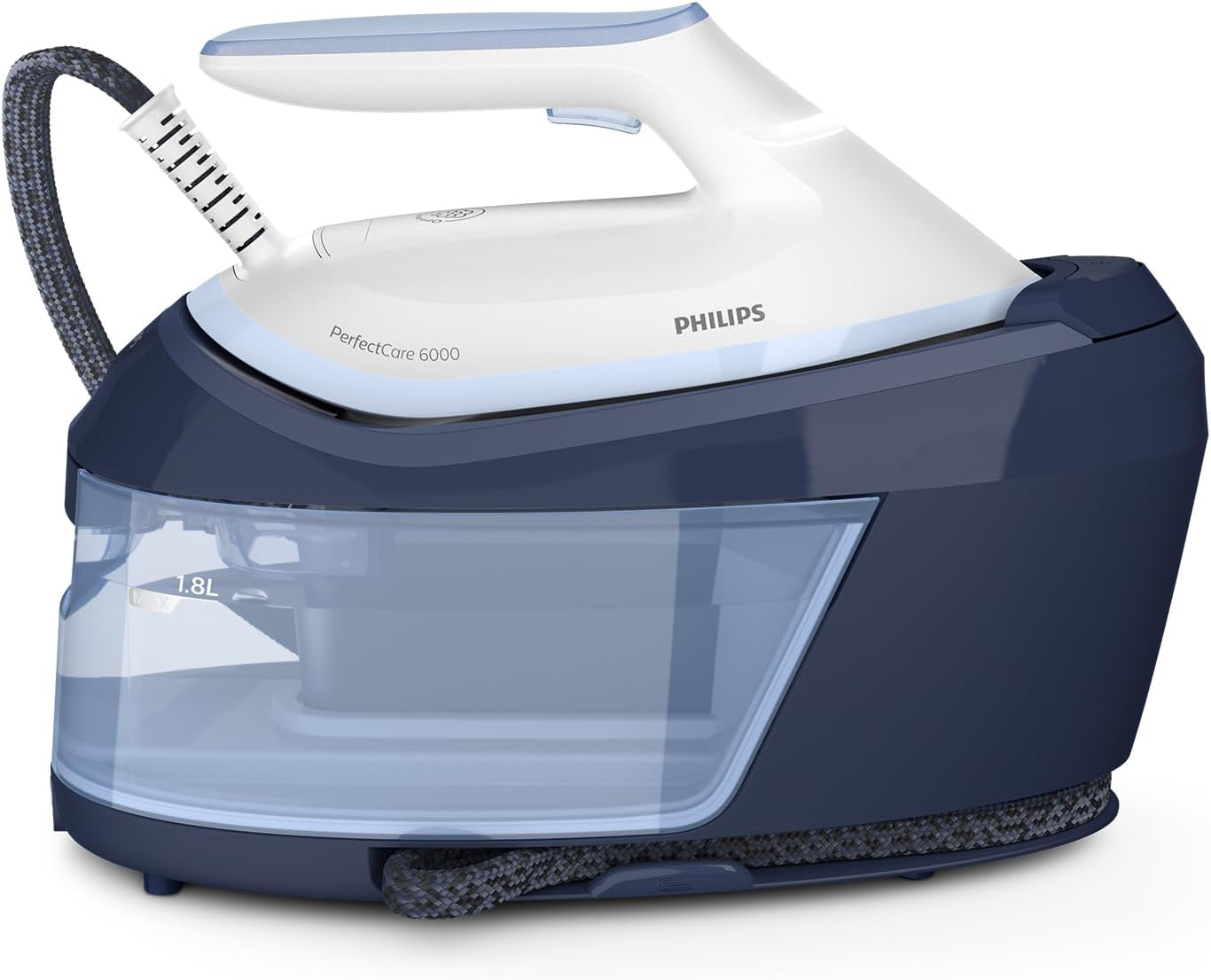 Philips Perfectcare 6000 Series Steam Generator - 2400W - 500G Steam Boost - 6.5 Bar Pressure - Optimaltemp Technology - 1.8L Water Tank - White/Blue (PSG6026/20) image number 1