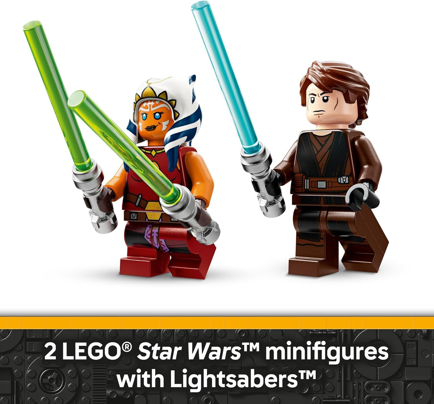 LEGO Star Wars Ahsoka&rsquo;S Jedi Interceptor Building Toy for 8+ Year Old Boys & Girls, Set Features 2 Minifigures with Lightsabers and Droid Figure for the Clone Wars Fans, Buildable Kids Toy 75401 image number 2