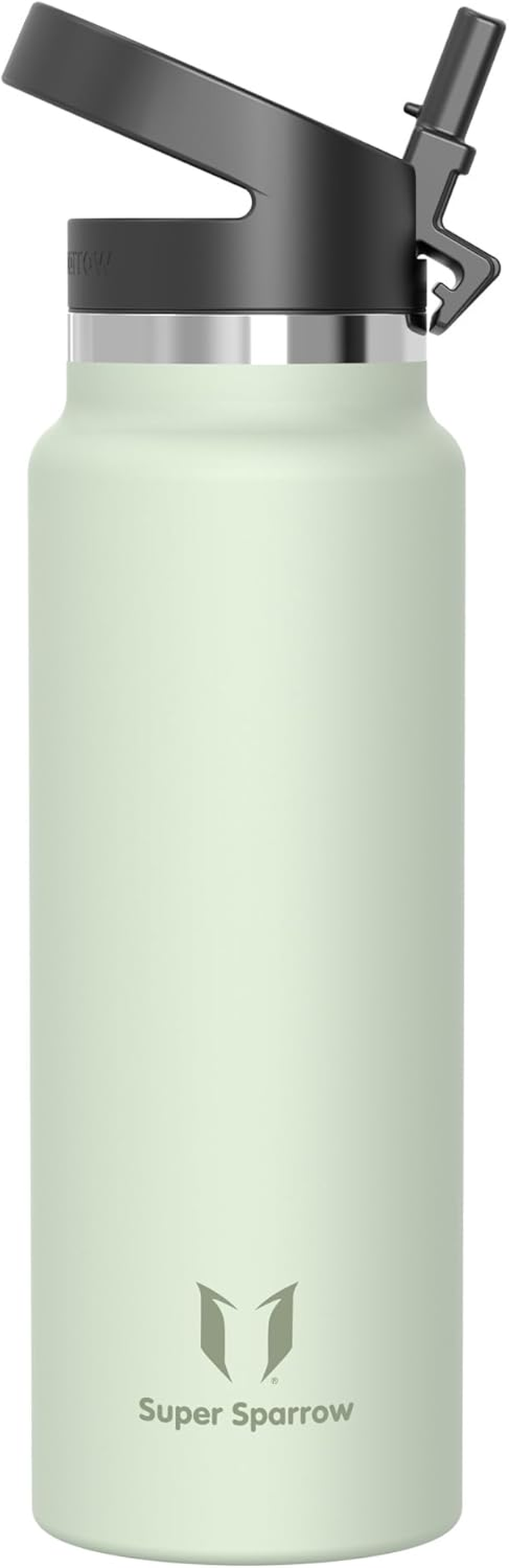 Super Sparrow Children'S Water Bottle, 500 Ml, Wide Opening Swivelsip Thermos Flask, Bpa-Free Thermos Flask, Ergonomic Drinking Bottles, Straw for Sports, Travel, School, Outdoor