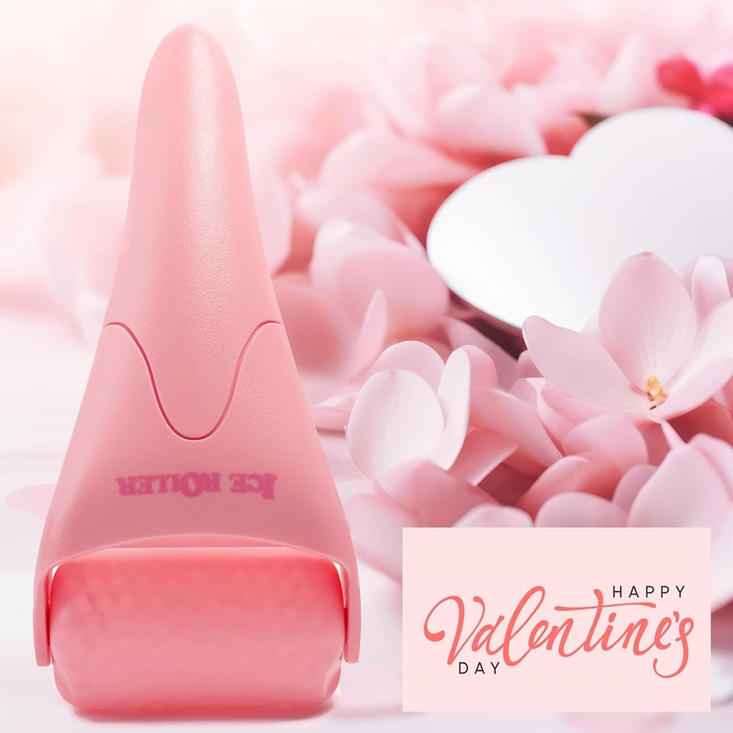 AFOUNDA Ice Roller for Face, Eyes and Whole Body Relief, Face Roller Skin Care Tool for Migraine Relief and Blood Circulation,Ideal for All Skin Types (Pink)