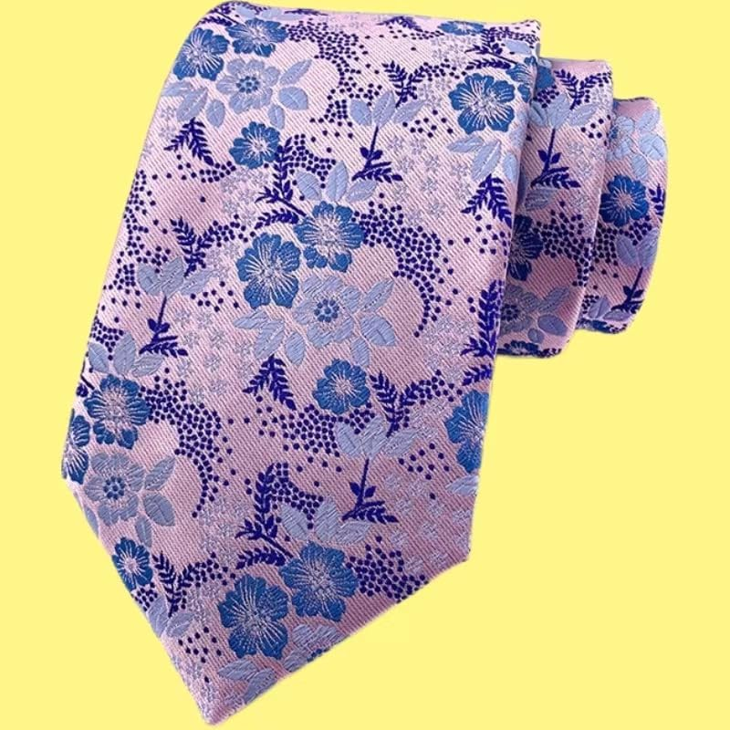 Men'S Floral Pattern Ties Cravat Jacquard Luxury Wedding Neckties for Groomsmen image number 1