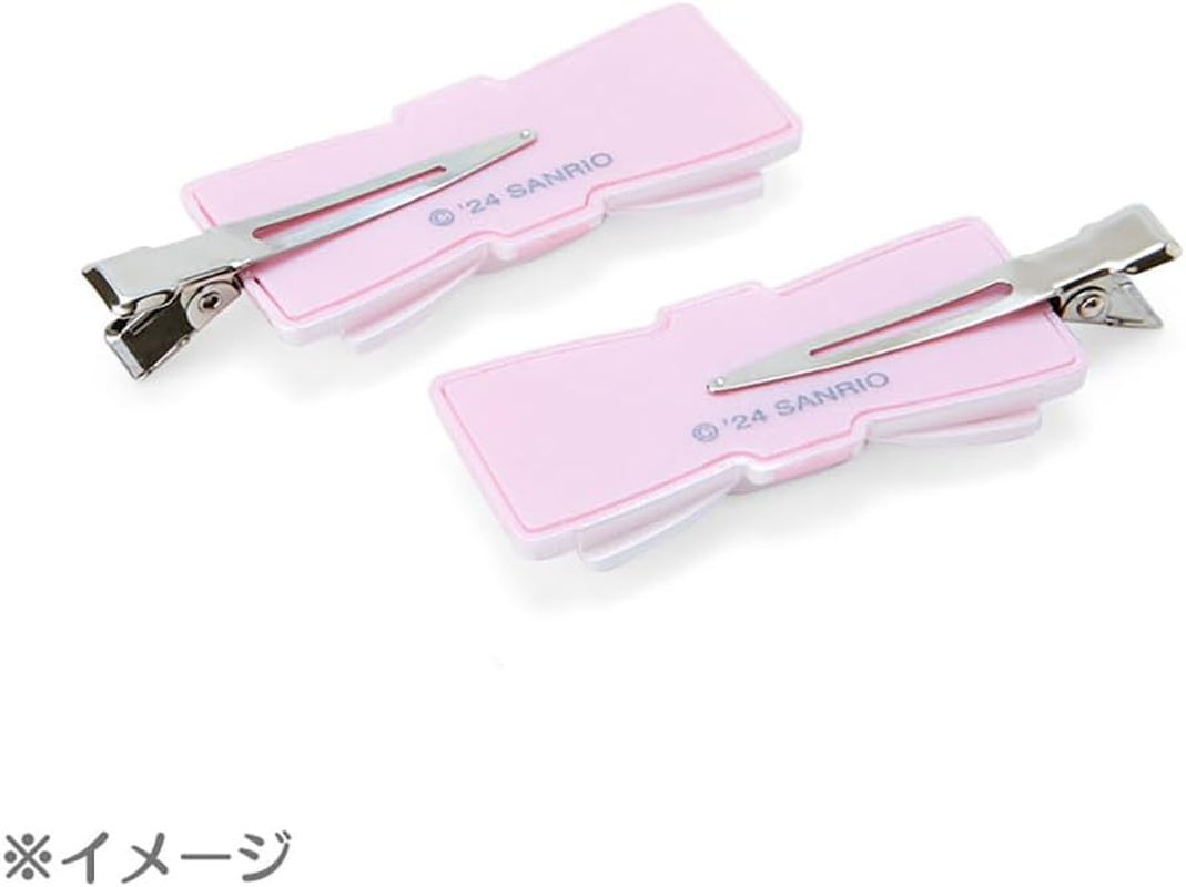 Sanrio 027294 SANRIO Bangs Clip Quilt Ribbon Hair Clip Kuromi 2.5 X 5.5 X 0.7 Cm Character