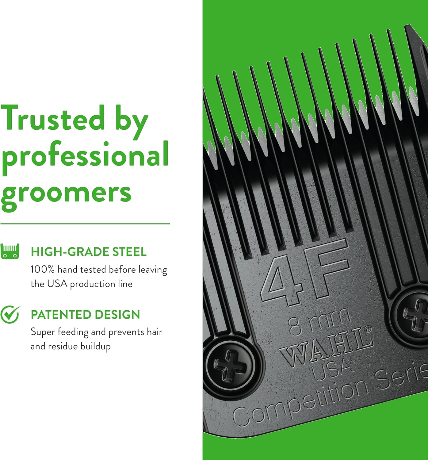 Wahl Professional Animal #4F Extra Full Coarse Ultimate Competition Series Detachable Blade with 5/16-Inch Cut Length (#2375-500),Black image number 2