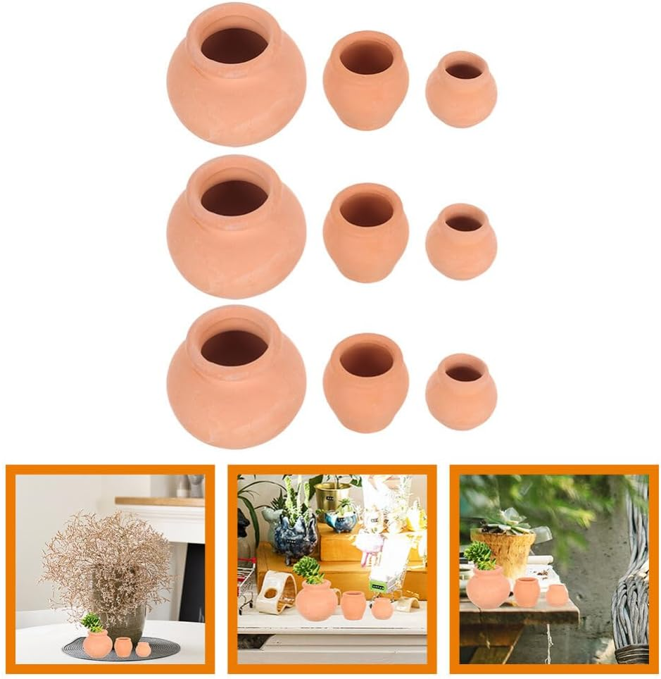 SEWACC 9Pcs Mini Succulent Planter Flower Pots Plant Pot Ceramic Pots Nursery Planter Grow Pots Garden Supply Pot Plant Gardening Pots Nursery Pot Garden Pot Leaf Cuttings Indoor Ceramics