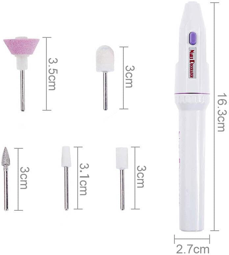 Ziyan Manicure Professional Electric Nail Cutter Nail File Set Pedicure with 5 Grinding Heads image number 6