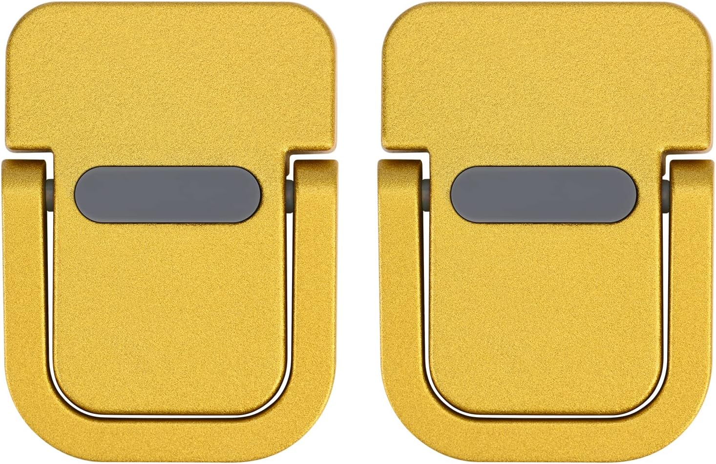 2 PCS Portable Invisible Laptop Stand, Mini Aluminum Feet Lifter, Self-Adhesive Foldable Cooling Riser, Computer Keyboard Mount Kickstand, Suitable for 12-17 Inches, Black