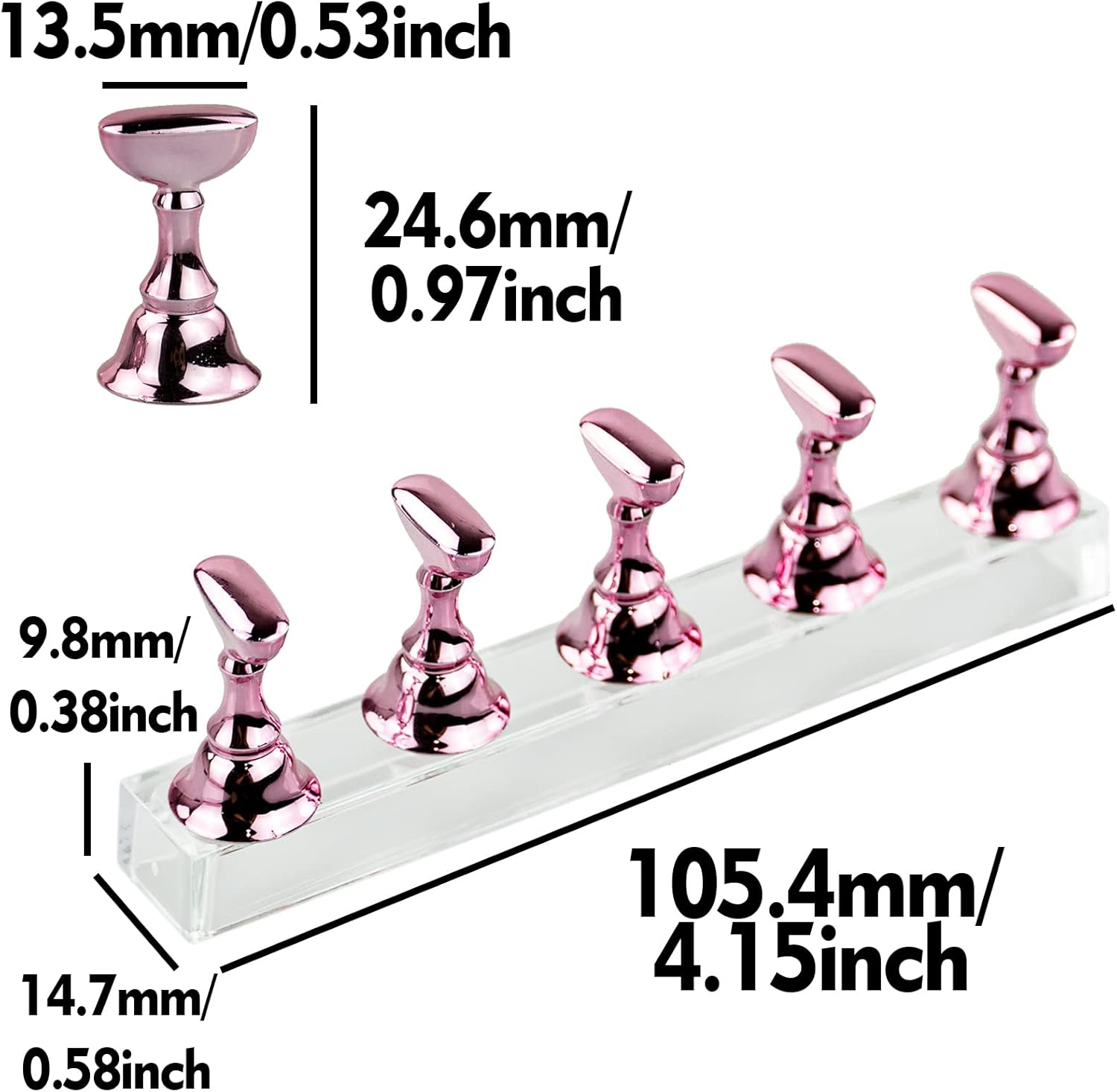 False Nail Stand Displayer Holder for Nail Art Practice Transparent Acrylic, Transparent Acrylic Nail Holder, False Nail Stand Manicure Nail Displayer, Nail Practice Show Board image number 6