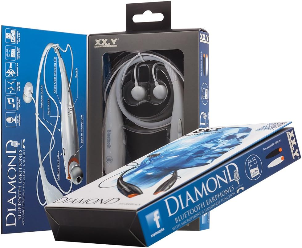 Earphones with Bluetooth and Microphone XX.Y Diamond - White image number 3