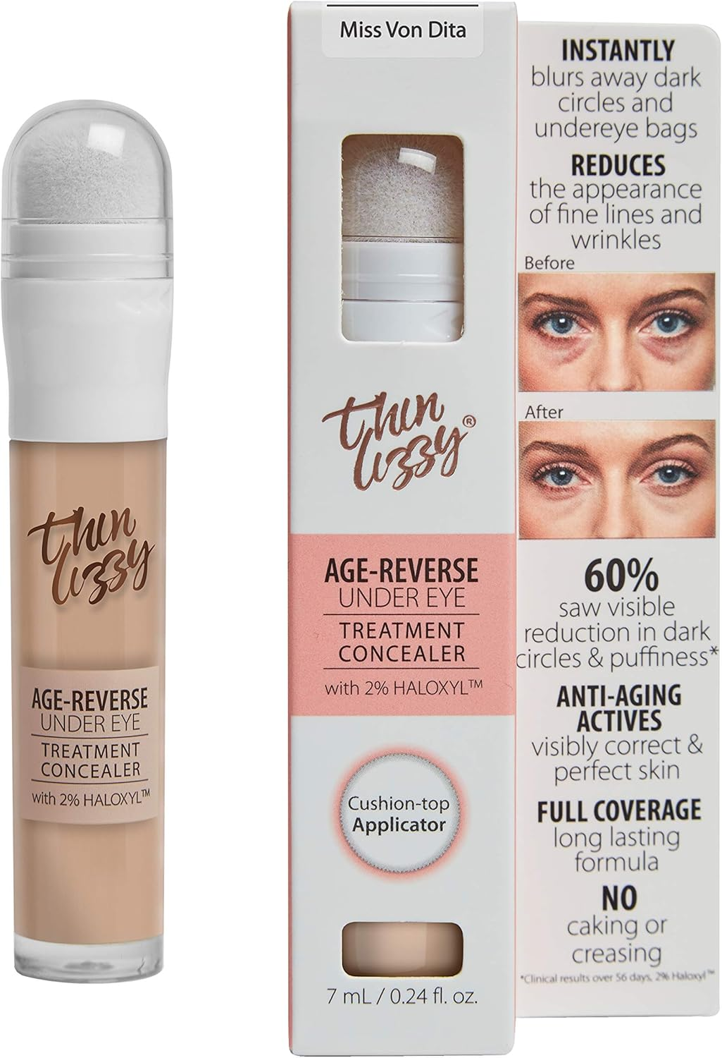 Thin Lizzy Age-Reverse Undereye Treatment Concealer with 2% HALOXYL&trade; (Miss Don Vita)